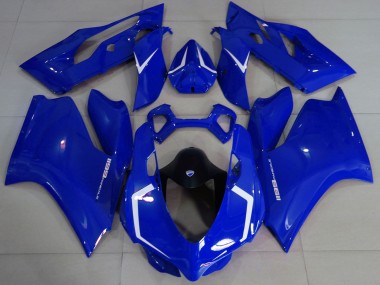 Purchase 2011-2014 Glossy Blue White Ducati 1199 Motorcycle Fairings UK
