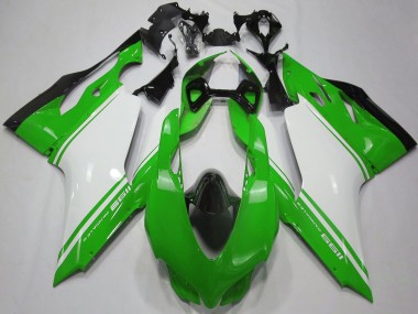 Purchase 2011-2014 Glossy Green White Black Ducati 1199 Motorcycle Fairings UK