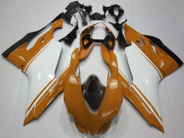 Purchase 2011-2014 Brown White Black Ducati 1199 Motorcycle Fairings UK
