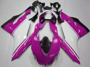 Purchase 2011-2014 Pink White Black Ducati 1199 Motorcycle Fairings UK