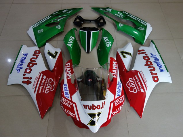 Purchase 2011-2014 White Red Green Fiamm 7 Ducati 899 1199 Motorcycle Fairings UK