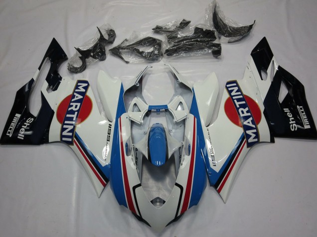 Purchase 2011-2014 White Light Blue Red Black Martini Ducati 1199 Motorcycle Fairings UK