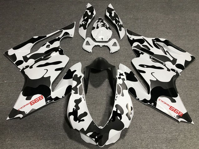 Purchase 2011-2014 White Black Camouflage Ducati 899 Motorcycle Fairings UK