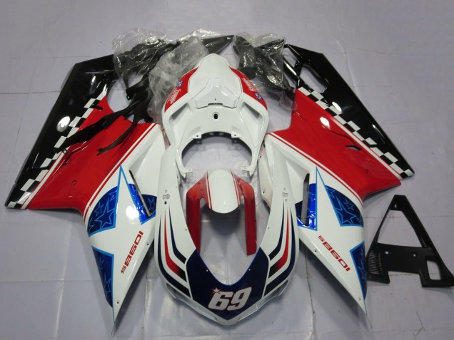Purchase 2007-2014 White Red Black Blue 69 Ducati 1098 Motorcycle Fairings UK