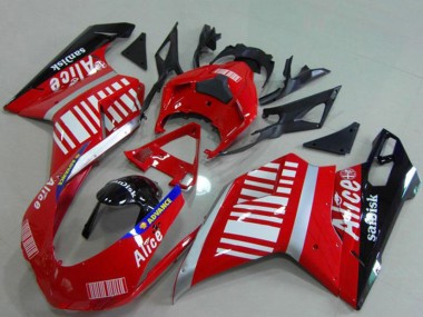 Purchase 2007-2014 Silver Red Glossy Black Alice Sandisk Ducati 848 1098 1198 Motorcycle Fairings UK