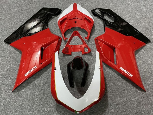 Purchase 2007-2014 White Red Black Ducati 1098 Motorcycle Fairings UK