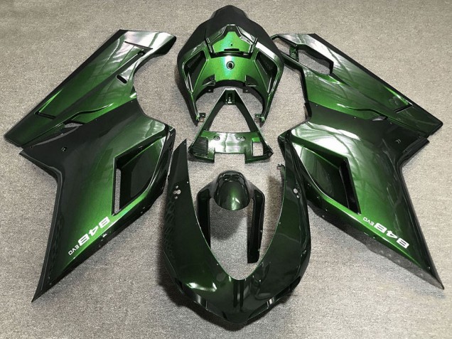 Purchase 2007-2014 Green Ducati 848 Motorcycle Fairings UK