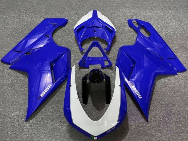 Purchase 2007-2014 Glossy Blue White Ducati 1198 Motorcycle Fairings UK