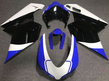 Purchase 2007-2014 White Blue Glossy Black Ducati 848 1098 1198 Motorcycle Fairing UK
