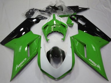 Purchase 2007-2014 Green Black White Ducati 1098 Motorcycle Fairings UK