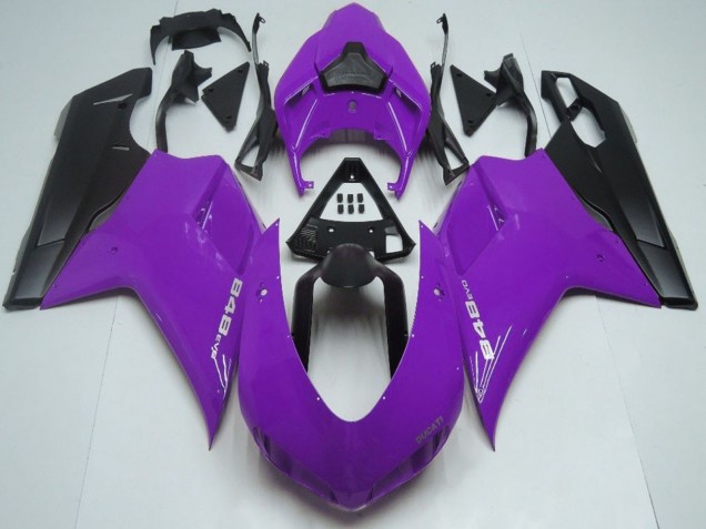 Purchase 2007-2014 Purple Matte Black Ducati 848 Motorcycle Fairings UK