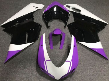 Purchase 2007-2014 White Purple Glossy Black Ducati 848 1098 1198 Motorcycle Fairings UK