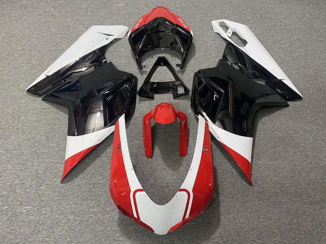 Purchase 2007-2014 White Red Glossy Black Ducati 848 1098 1198 Motorcycle Fairings UK