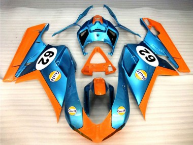 Purchase 2007-2014 Orange Blue Gulf 62 Ducati 848 1098 1198 Motorcycle Fairings UK