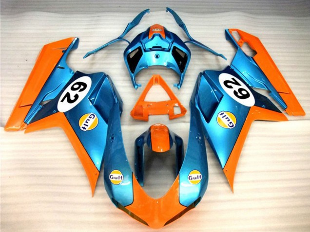 Purchase 2007-2014 Orange Blue Gulf 62 Ducati 848 1098 1198 Motorcycle Fairings UK