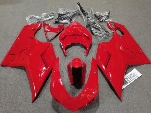 Purchase 2007-2014 Glossy Red Plain Ducati 848 1098 1198 Motorcycle Fairings UK