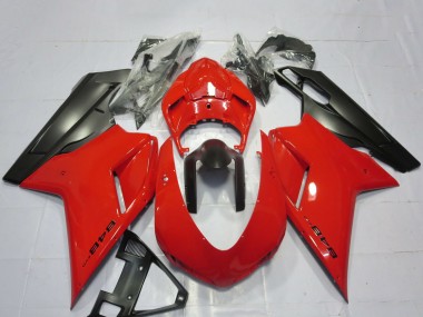 Purchase 2007-2014 Red Matte Black Ducati 848 Motorcycle Fairings UK