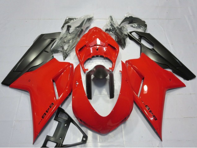 Purchase 2007-2014 Red Matte Black Ducati 848 Motorcycle Fairings UK