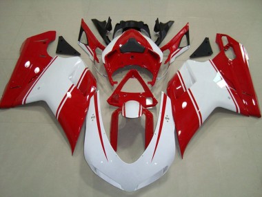 Purchase 2007-2014 White Red Ducati 848 1098 1198 Motorcycle Fairings UK