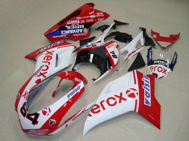 Purchase 2007-2014 White Red Blue Glossy Black Valsir Xerox 84 Ducati 848 1098 1198 Motorcycle Fairings UK