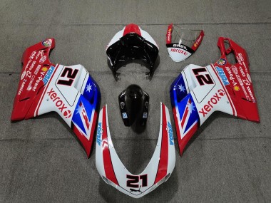 Purchase 2007-2014 White Red Blue Glossy Black Xerox Valsir 21 Ducati 848 1098 1198 Motorcycle Fairings UK