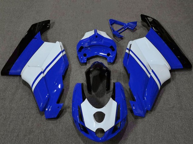 Purchase 2003-2004 White Blue Glossy Black Ducati 749 999 Motorcycle Fairings UK