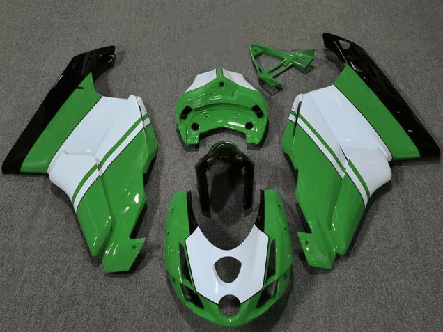 Purchase 2003-2004 White Green Glossy Black Ducati 749 999 Motorcycle Fairings UK