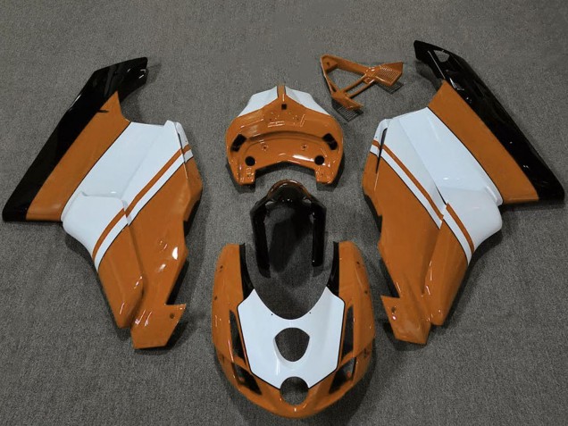 Purchase 2003-2004 White Orange Glossy Black Ducati 749 999 Motorcycle Fairings UK