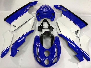 Purchase 2003-2004 White Blue Black Ducati 999 Motorcycle Fairings UK
