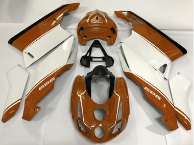 Purchase 2003-2004 White Brown Black Ducati 999 Motorcycle Fairings UK