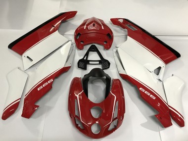 Purchase 2003-2004 White Red Black Ducati 999 Motorcycle Fairings UK