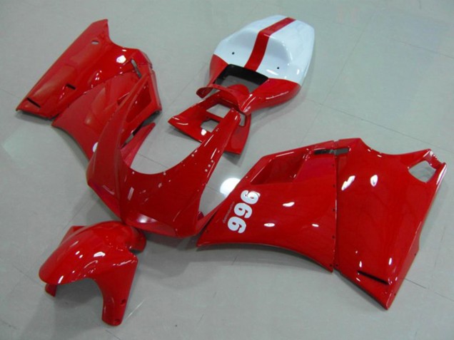 Purchase 1993-2005 Glossy Red White Ducati 996 Motorcycle Fairings UK