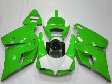 Purchase 1993-2005 Green White Glossy Black Performance Ducati 916 Motorcycle Fairings UK