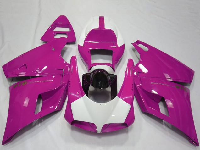Purchase 1993-2005 Pink White Glossy Black Performance Ducati 916 Motorcycle Fairings UK