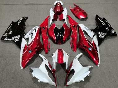 Purchase 2017-2018 White Red Glossy Black BMW S1000RR Motorcycle Fairings UK