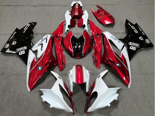 Purchase 2017-2018 White Red Glossy Black BMW S1000RR Motorcycle Fairings UK