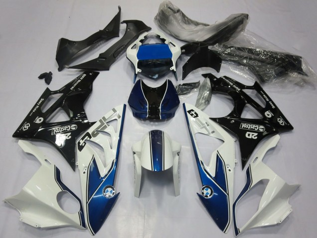 Purchase 2017-2018 White Blue Glossy Black BMW S1000RR Motorcycle Fairings UK