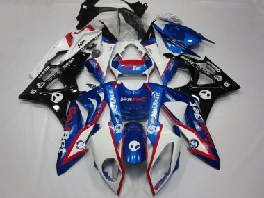 Purchase 2009-2014 White Red Blue Glossy Black GoldBet HP BMW S1000RR Motorcycle Fairings UK