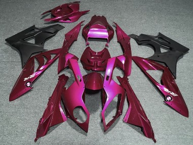 Purchase 2009-2014 Dark Hot Pink Matte Black BMW S1000RR Motorcycle Fairings UK