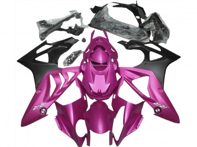 Purchase 2009-2014 Hot Pink Matte Black BMW S1000RR Motorcycle Fairings UK