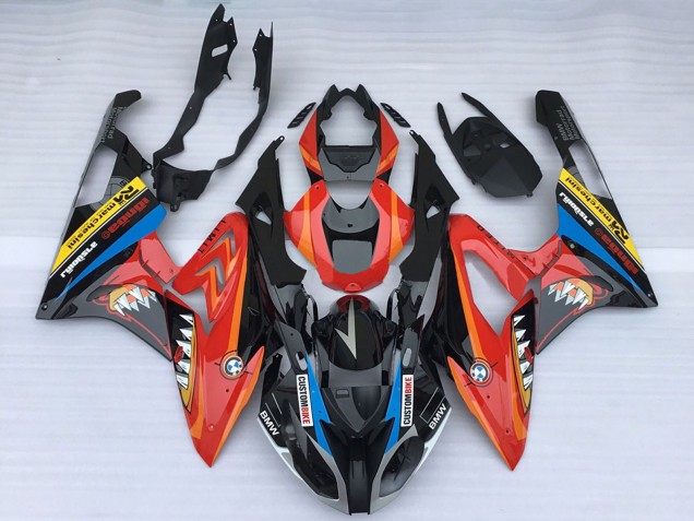 Purchase 2015-2016 Red Glossy Black Shark BMW S1000RR Motorcycle Fairings UK