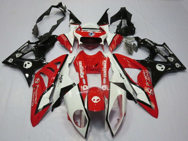 Purchase 2009-2014 White Red Glossy Black BMW S1000RR Motorcycle Fairing UK