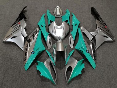 Purchase 2009-2014 Silver Green Teal Black BMW S1000RR Motorcycle Fairings UK
