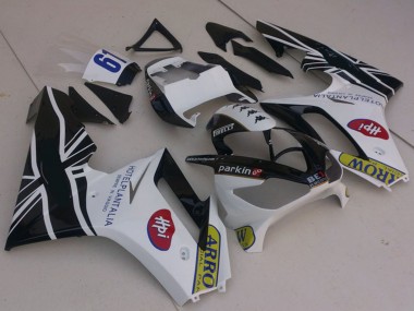 Purchase 2006-2008 White Glossy Black with Flag Triumph Daytona 675 Motorcycle Fairings UK