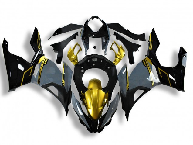 Purchase 2018-2024 Nardo Grey Gold Black Kawasaki Ninja 400 Motorcycle Fairings UK