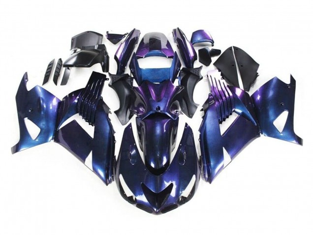 Purchase 2006-2011 Chameleon Blue Purple Kawasaki ZX14R ZZR1400 Motorcycle Fairings UK