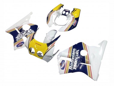 Purchase 1987-1989 White Yellow Blue Rothmans Honda CBR400RR NC23 Motorcycle Fairings UK