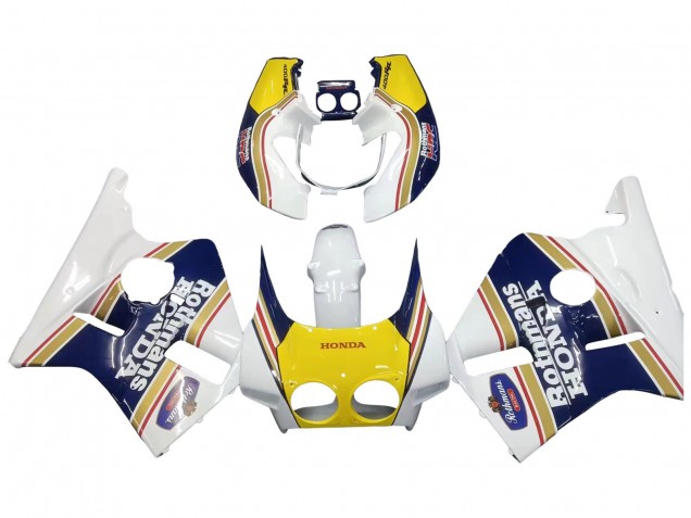 Purchase 1987-1989 Yellow Blue White Rothmans Honda CBR400RR NC23 Motorcycle Fairings UK Purchase 1987-1989 Yellow Blue White Rothmans Honda CBR400RR NC23 Motorcycle Fairings UK