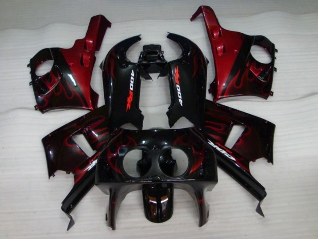 Purchase 1990-1999 Black with Red Flame Honda CBR400RR NC29 Motorcycle Fairings UK Purchase 1990-1999 Black with Red Flame Honda CBR400RR NC29 Motorcycle Fairings UK