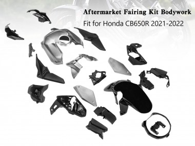 Purchase 2019-2022 Silver & Black Honda CB650R Motorcycle Fairings UK